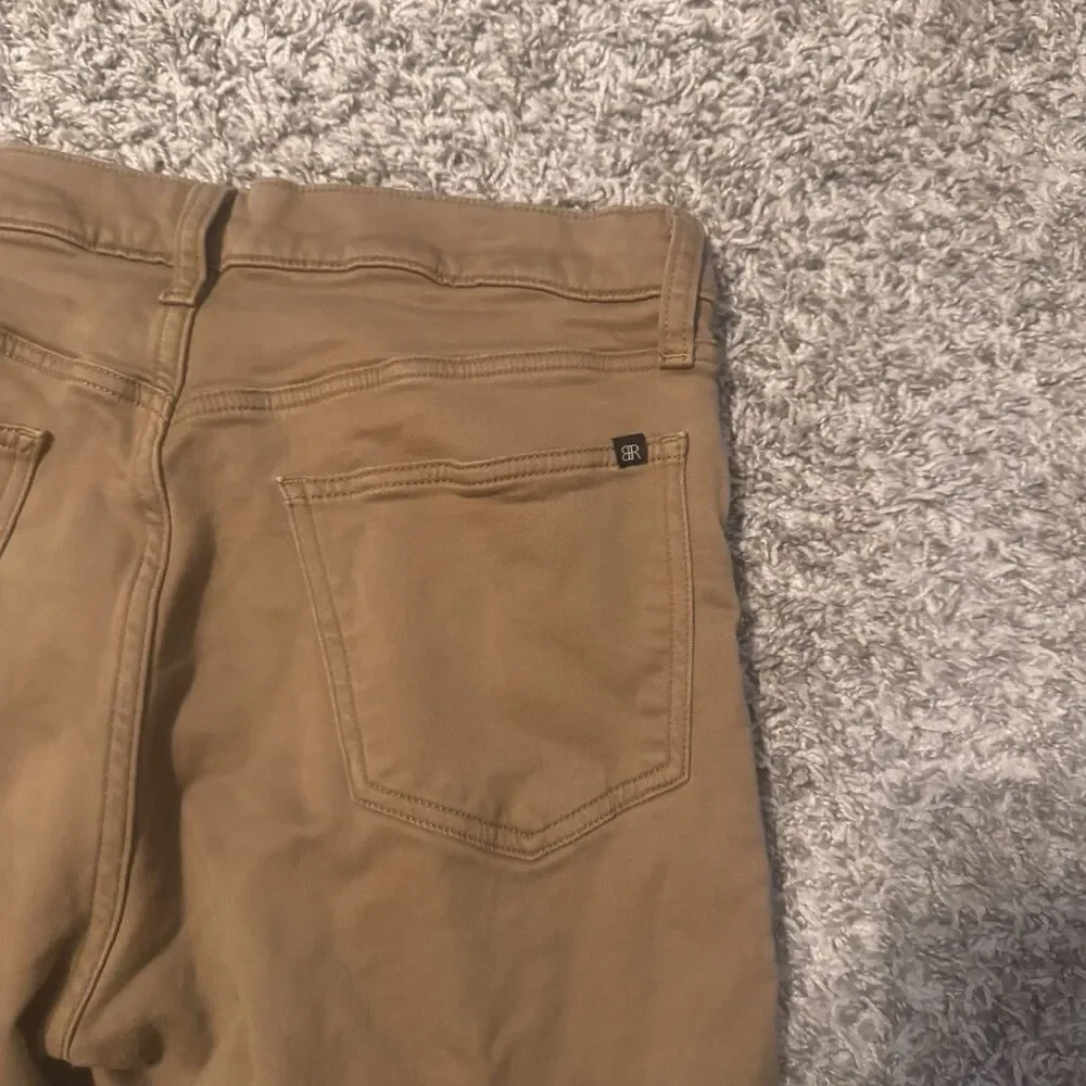 Banana Republic Men’s 32x34 Brown Slim Fit Twill Flat Front Chino Pants Pockets